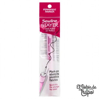 Marcador Permanente Negro Sewline