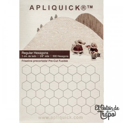 Hexágonos regulares 1cm-3/8" Apliquick