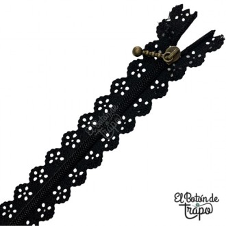 Cremallera Troquelada 22cm Negra