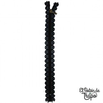 Cremallera Troquelada 22cm Negra 2