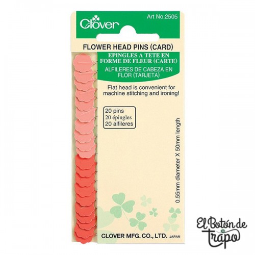 Alfileres Clover Cabeza de Flor Red