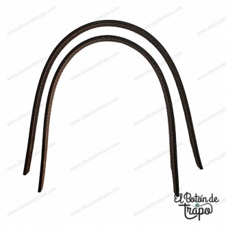 Asa Cuero Estrecha Plana...