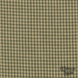 Tela Japonesa Tramada Diamond Textiles Faded Memories Cuadritos Verde