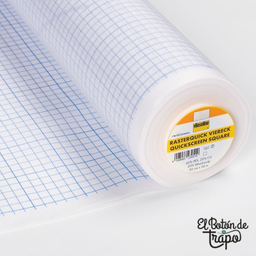 Entretela Fliselina cuadriculada Rasterquick para Patchwork