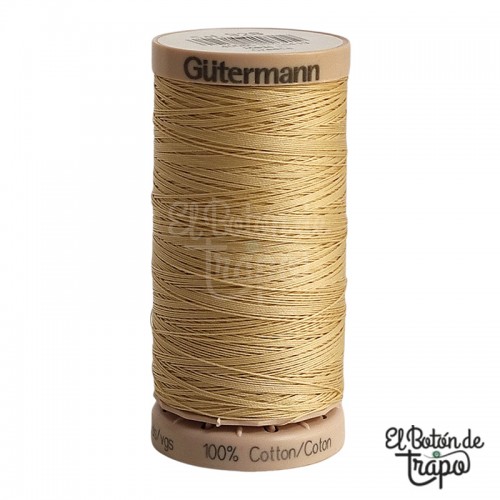 Hilo de acolchar Gütermann Beige 928, algodón encerado de 200 metros