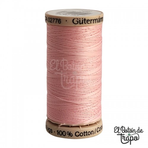 Hilo de acolchar Gütermann Rosa Claro 2538, algodón encerado de 200 metros