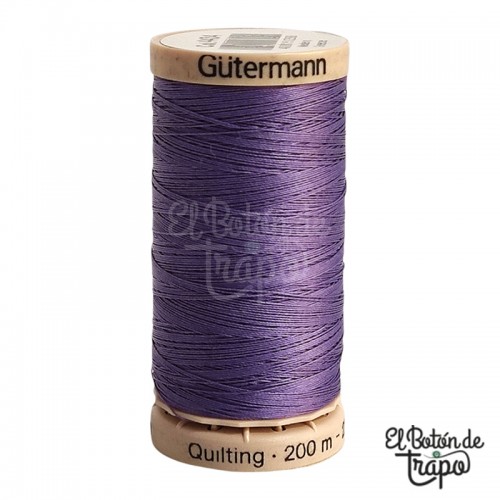 Hilo de acolchar Gütermann Morado 4434, algodón encerado de 200 metros