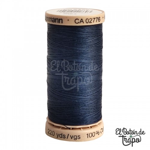 Hilo de acolchar Gütermann Azul Oscuro 5322, algodón encerado de 200 metros