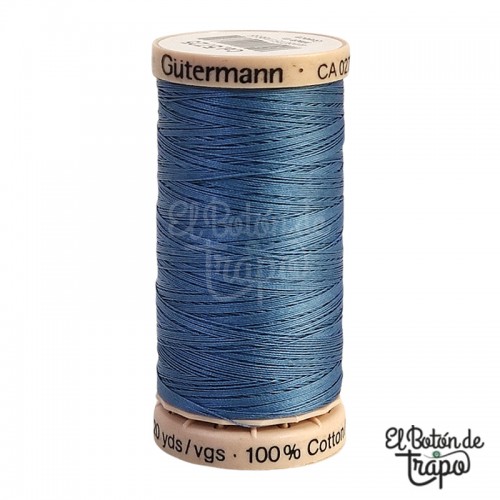 Hilo de acolchar Gütermann Azul 5725, algodón encerado de 200 metros