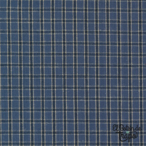 Tela Homemade Homespuns Blue Dark Check