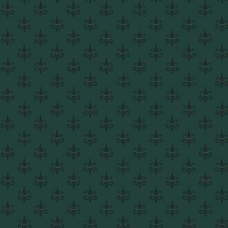 Tela Kim Diehl Right As Rain Teal Fleur de Lis