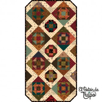 Kit Patchwork Camino de Mesa Country Fair de Kim Diehl