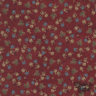 Tela Patchwork Mary Anns Gifts Red Blossom Moda Fabrics