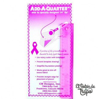 Regla Add-a-Quarter 6" Pink