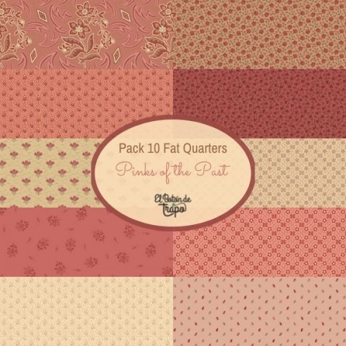 Pack 10 Fat Quarters Pinks of the Past