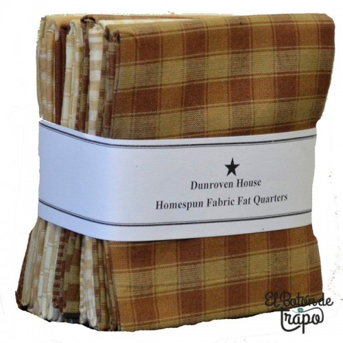 Pack 12 Fat Quarters Dunroven House Bundles Brown