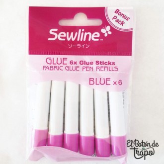 Repuesto Barra de Pegamento para Tela Sewline Azul 6 unidades 2
