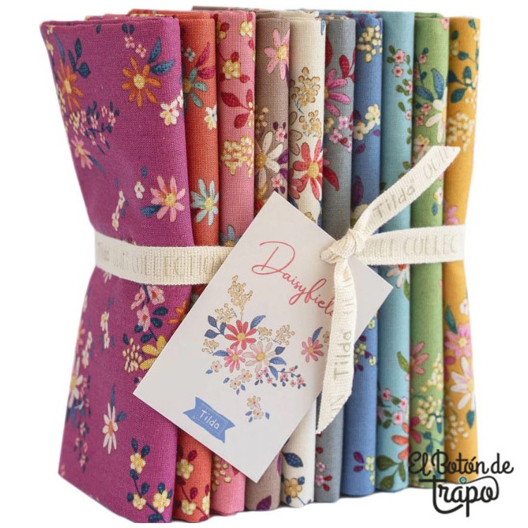 Pack 10 Fat Quarters Tilda Daisyfield
