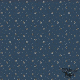 Tela Old Blue Calicos Little Buds Blue