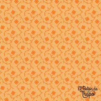 Tela EQP Patchwork de color naranja Bellevue