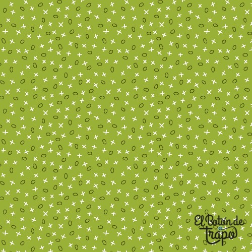 Tela EQP Tic-Tac-Toe Verde Manzana