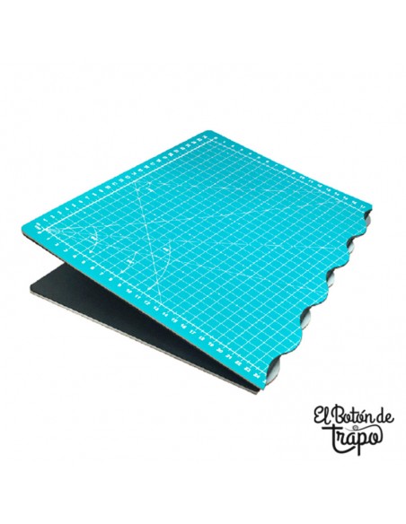 base de corte plegable para patchwork 45 x 30cm turquesa