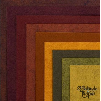 Pack Surtido Fieltro de Lana Automne 30x30 (9 uds) 2