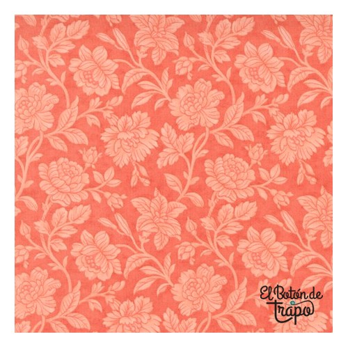 Tela Rendezvous Damask Roses