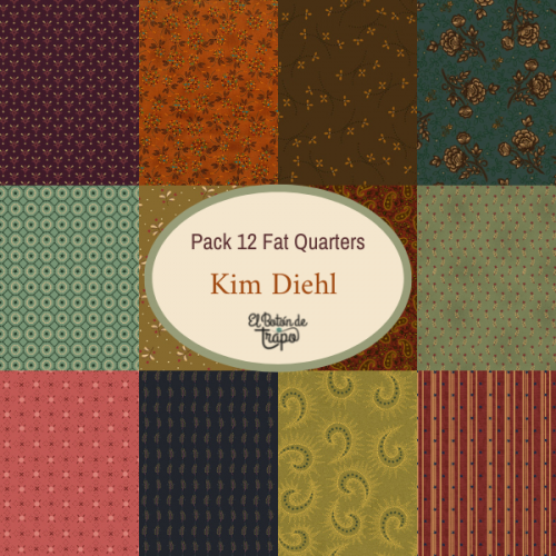 Pack 12 Fat Quarters Kim Diehl