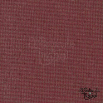 tela tramada japonesa mini vichy rojo y gris