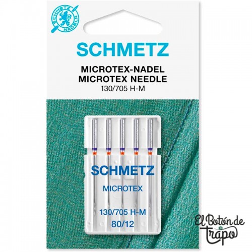 Agujas Schmetz Microtez 130/705 H-M 80/12