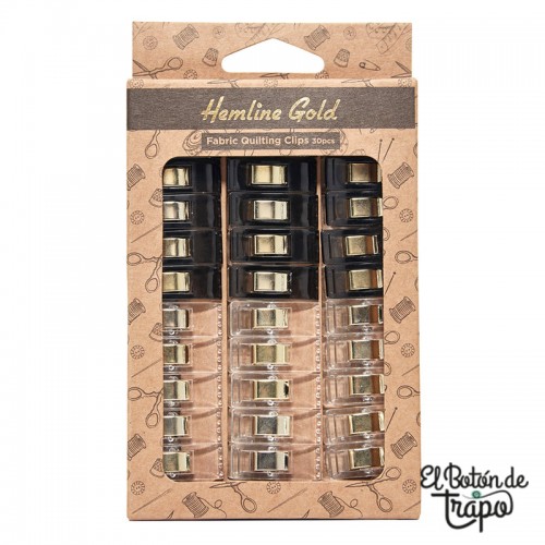 Pinzas Clips para tela Hemline Gold