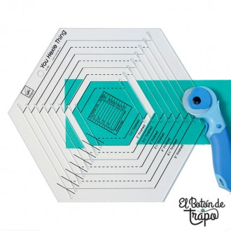 Regla para cortar Hexagonos June Tailor 2