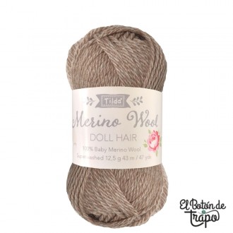 Pelo para muñecas Tilda rubio ceniza