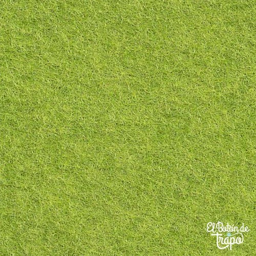 Fieltro de Lana de color verde the Matcha