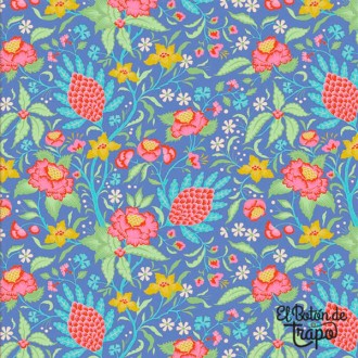 Tela Tilda Bloomsville Flowertangle Blue