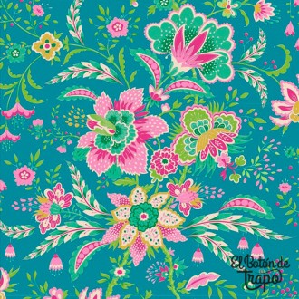 Tela Tilda Bloomsville Bloomer Lagoon