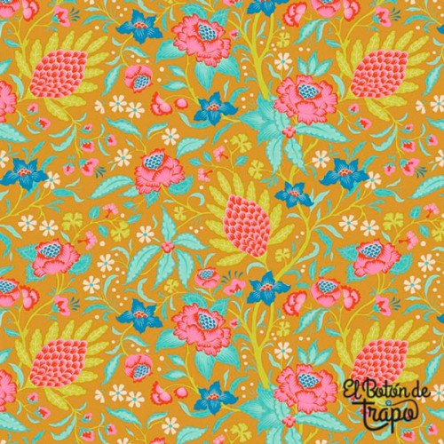 Tilda Fabric - Bloomsville - Flowertangle Mustard