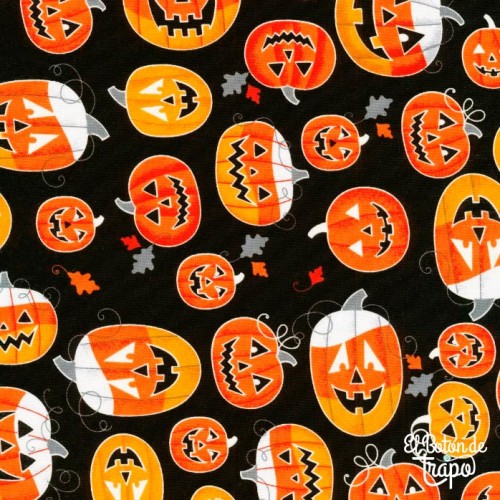 Tela Halloween Glow-O-Ween Calabazas