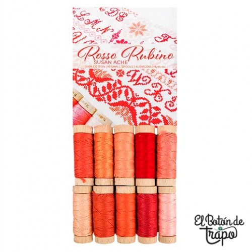 Colección Hilos Rosso Rubino por Susan Ache Aurifil