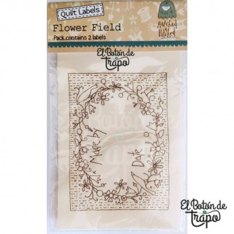Etiquetas Patchwork Hatched and Patched Flower Field