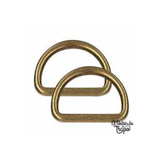 Cierre Oro Viejo Forma D (2 uds)