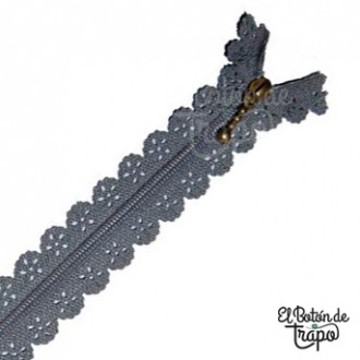Cremallera Troquelada 22cm Gris
