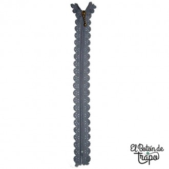 Cremallera Troquelada 22cm Gris 2