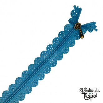 Cremallera Puntilla Azul