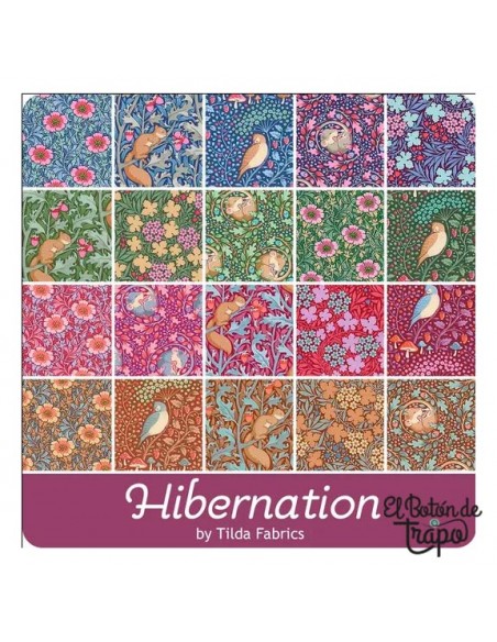 Pack 5 Fat Quarters Tilda Hibernation Sage/Lafayette