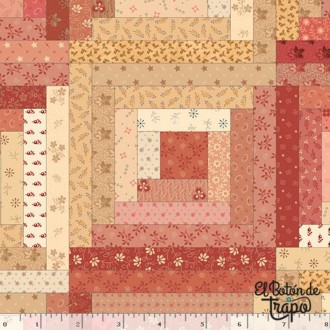 Tela Log Cabin Rosa Pam Buda Marcus Fabrics 2