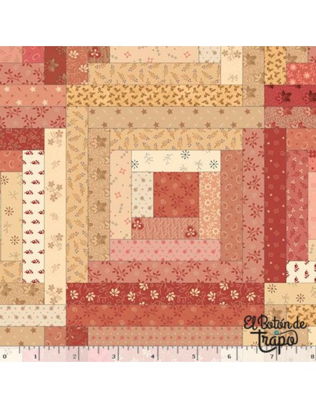 Log Cabin Pink Marcus Fabrics