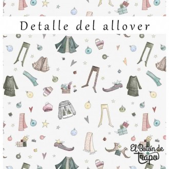 Tela El Altillo de los Duendes Allover Elementos de Navidad 2