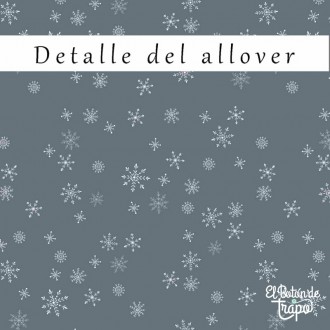 Tela El Altillo de los Duendes Allover Copos de Nieve 2